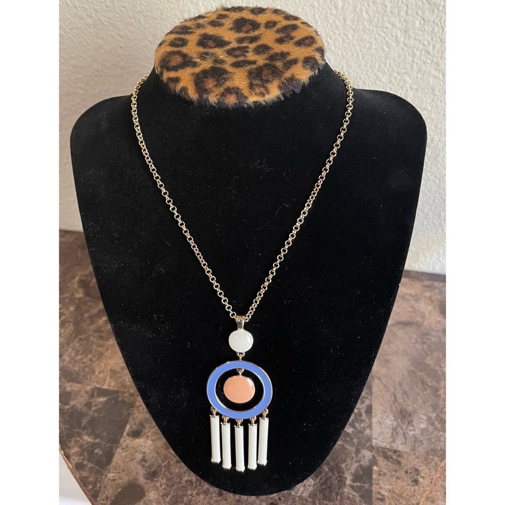 inspire NEW YORK Purple/Peach Pend Necklace